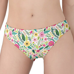 Girly Spring Flower Pattern Print Women's Panties