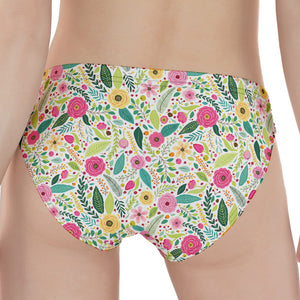 Girly Spring Flower Pattern Print Women's Panties