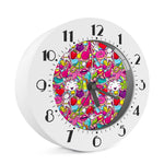 Girly Unicorn Cartoon Pattern Print Alarm Clock