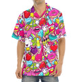 Girly Unicorn Cartoon Pattern Print Aloha Shirt