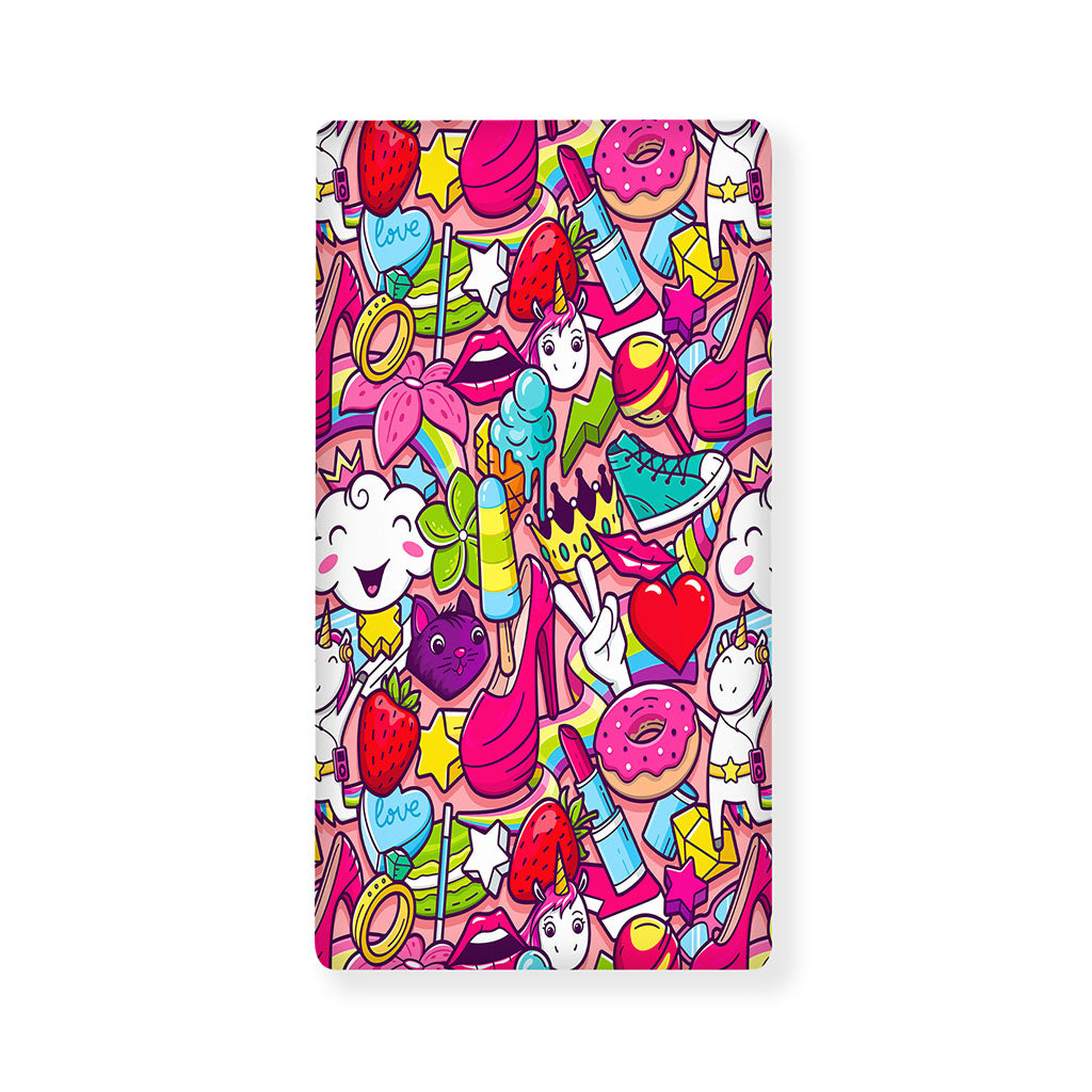Girly Unicorn Cartoon Pattern Print Baby Crib Sheet