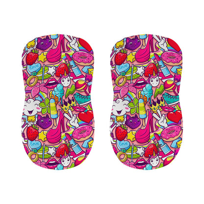 Girly Unicorn Cartoon Pattern Print Bar Stool Covers