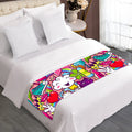 Girly Unicorn Cartoon Pattern Print Bed Runner