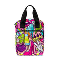 Girly Unicorn Cartoon Pattern Print Bible Tote Bag