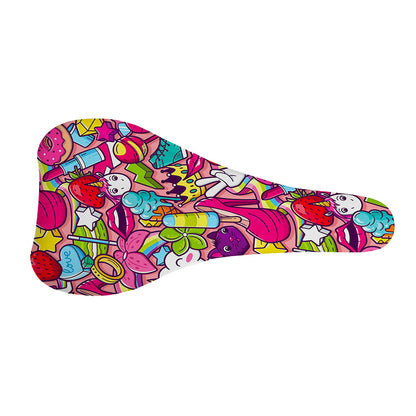 Girly Unicorn Cartoon Pattern Print Bicycle Seat Cover