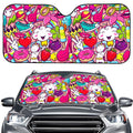 Girly Unicorn Cartoon Pattern Print Car Windshield Sun Shade