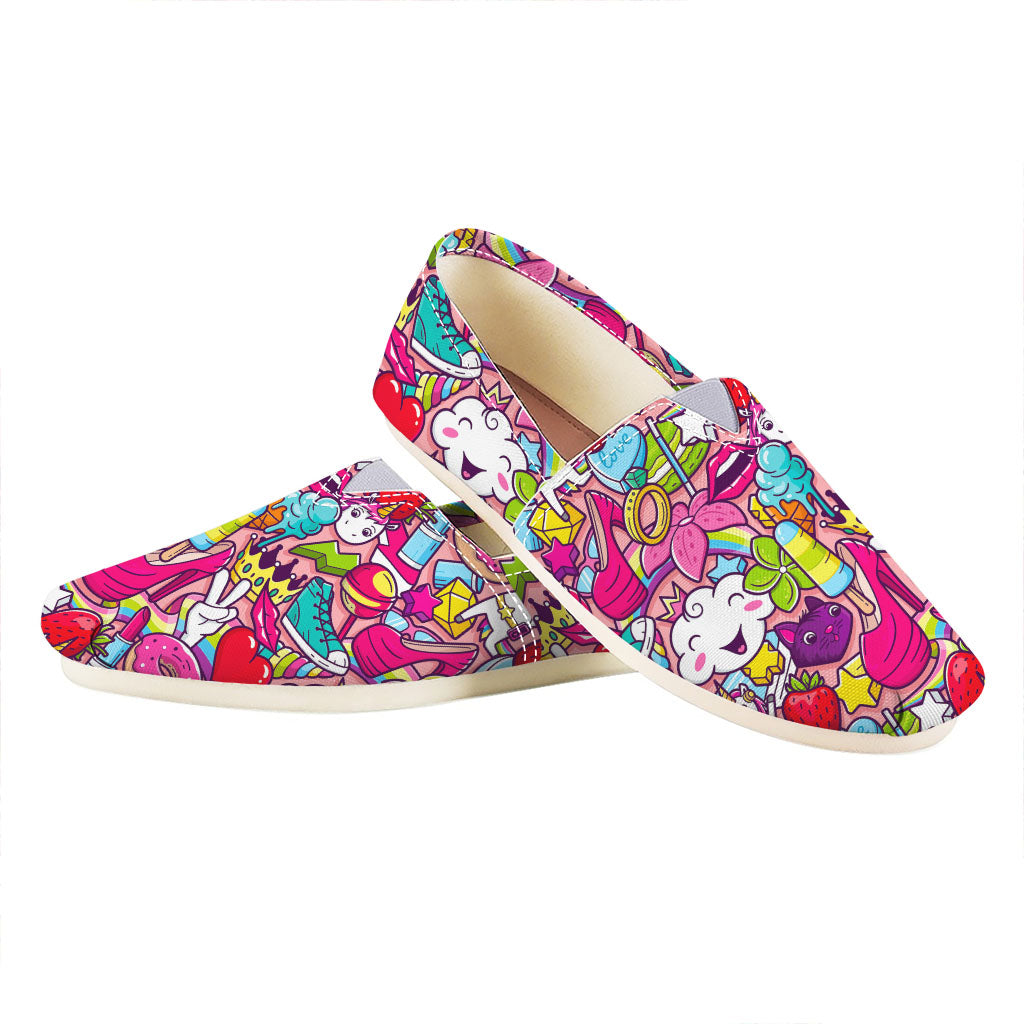 Girly Unicorn Cartoon Pattern Print Casual Shoes