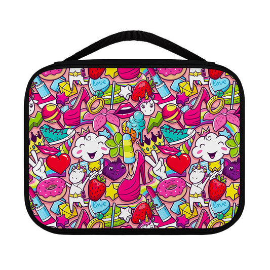 Girly Unicorn Cartoon Pattern Print Classic Bible Case