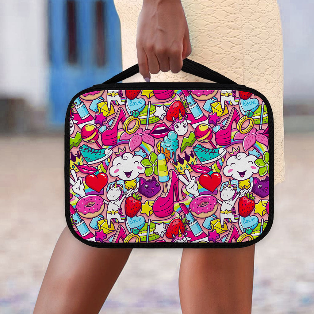 Girly Unicorn Cartoon Pattern Print Classic Bible Case