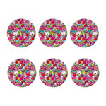 Girly Unicorn Cartoon Pattern Print Coaster Set