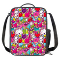 Girly Unicorn Cartoon Pattern Print Crossbody Lunch Bag