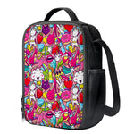 Girly Unicorn Cartoon Pattern Print Crossbody Lunch Bag