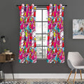 Girly Unicorn Cartoon Pattern Print Grommet Curtain Panels