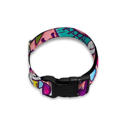 Girly Unicorn Cartoon Pattern Print Dog Collar