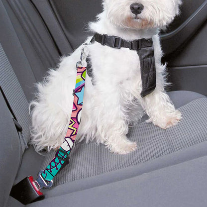 Girly Unicorn Cartoon Pattern Print Dog Seat Belt