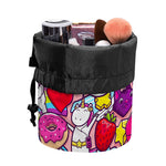 Girly Unicorn Cartoon Pattern Print Drawstring Makeup Bag