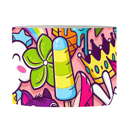 Girly Unicorn Cartoon Pattern Print Drum Lamp Shade