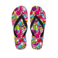 Girly Unicorn Cartoon Pattern Print Flip Flops