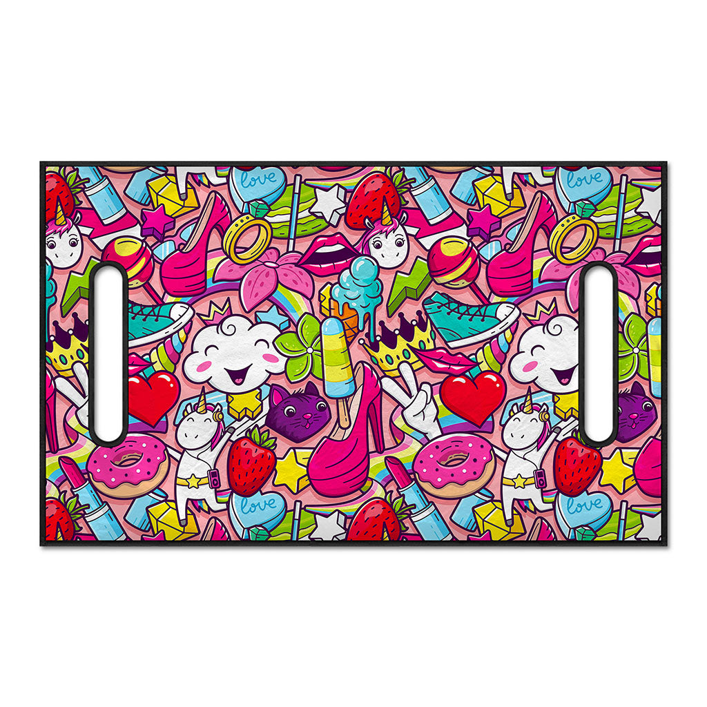 Girly Unicorn Cartoon Pattern Print Golf Cart Seat Cover