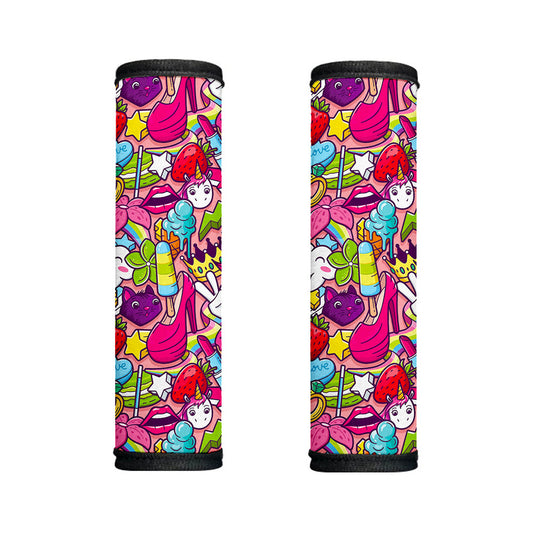 Girly Unicorn Cartoon Pattern Print Handle Covers