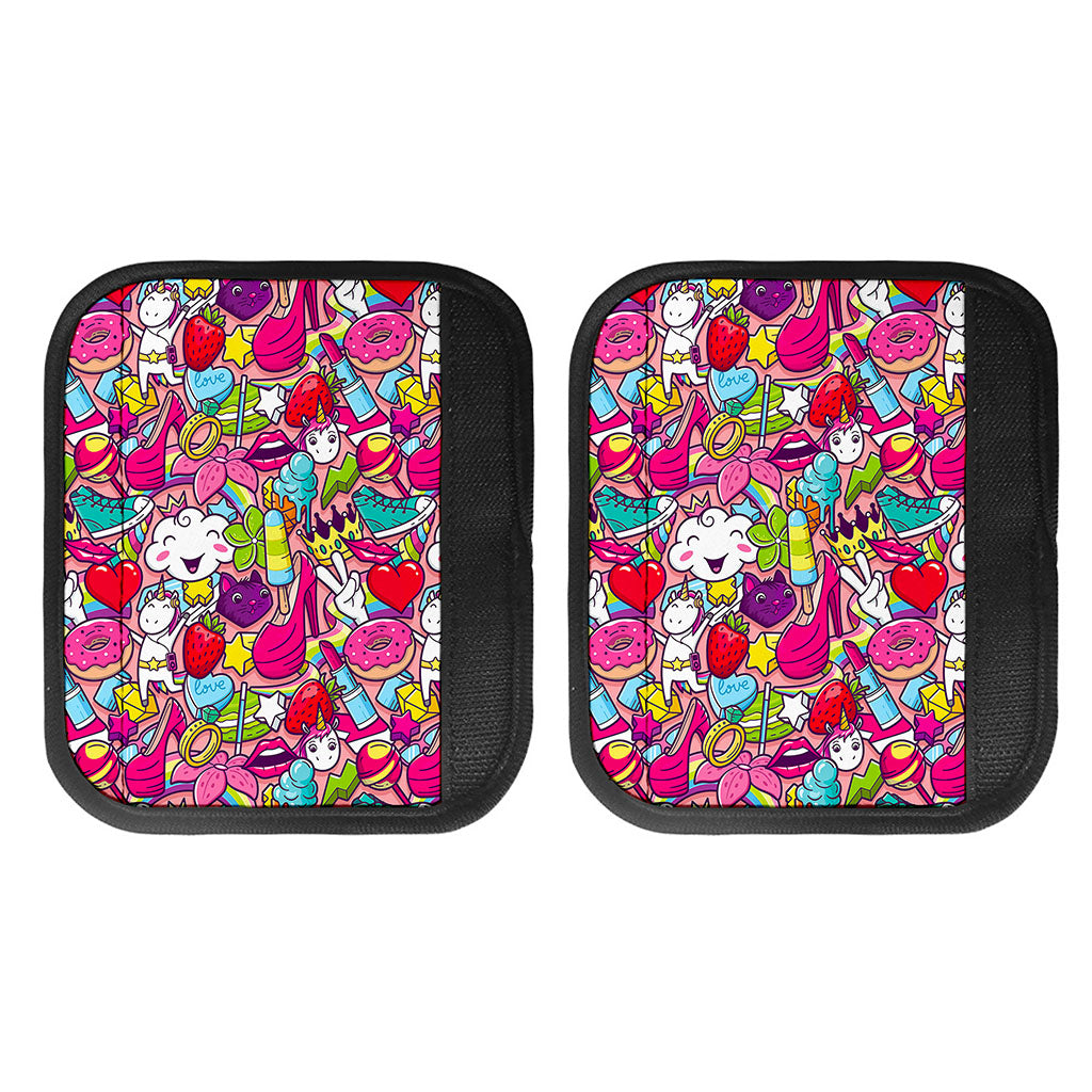 Girly Unicorn Cartoon Pattern Print Handle Covers