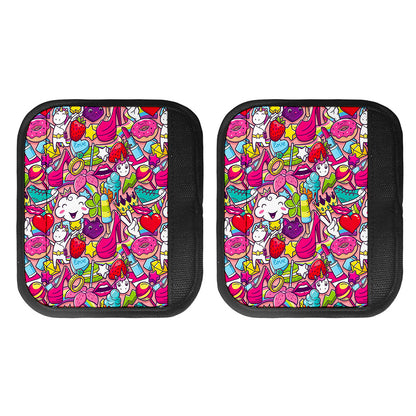 Girly Unicorn Cartoon Pattern Print Handle Covers