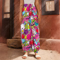 Girly Unicorn Cartoon Pattern Print Harem Pants