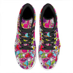 Girly Unicorn Cartoon Pattern Print High Top Leather Sneakers