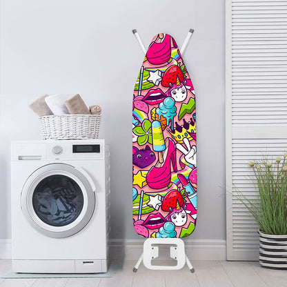 Girly Unicorn Cartoon Pattern Print Ironing Board Cover
