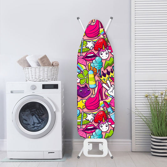 Girly Unicorn Cartoon Pattern Print Ironing Board Cover