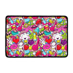 Girly Unicorn Cartoon Pattern Print Kitchen Mat