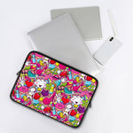 Girly Unicorn Cartoon Pattern Print Laptop Sleeve