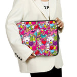 Girly Unicorn Cartoon Pattern Print Laptop Sleeve