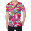 Girly Unicorn Cartoon Pattern Print Men's Shirt