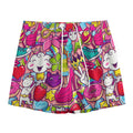 Girly Unicorn Cartoon Pattern Print Mesh Shorts