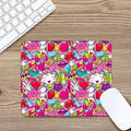 Girly Unicorn Cartoon Pattern Print Mouse Pad