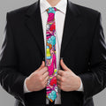 Girly Unicorn Cartoon Pattern Print Necktie
