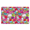 Girly Unicorn Cartoon Pattern Print Polyester Doormat