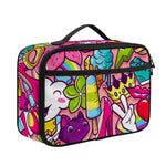 Girly Unicorn Cartoon Pattern Print Portable Lunch Bag