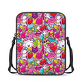 Girly Unicorn Cartoon Pattern Print Rectangular Crossbody Bag