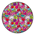 Girly Unicorn Cartoon Pattern Print Round Floor Mat