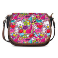 Girly Unicorn Cartoon Pattern Print Saddle Bag
