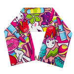 Girly Unicorn Cartoon Pattern Print Scarf