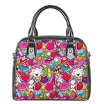 Girly Unicorn Cartoon Pattern Print Shoulder Handbag
