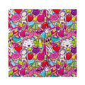 Girly Unicorn Cartoon Pattern Print Silk Bandana