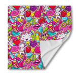 Girly Unicorn Cartoon Pattern Print Silk Bandana