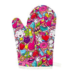 Girly Unicorn Cartoon Pattern Print Single Oven Mitt