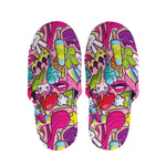 Girly Unicorn Cartoon Pattern Print Slippers