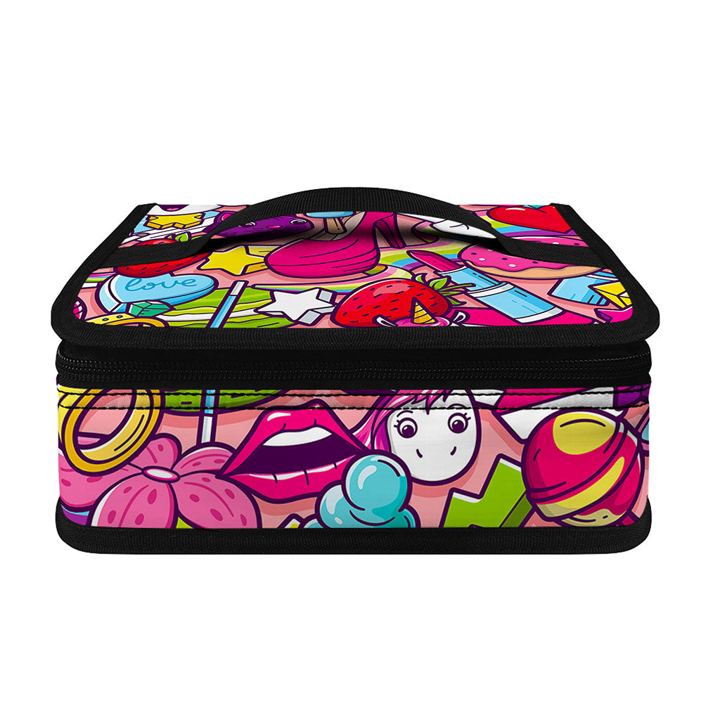 Girly Unicorn Cartoon Pattern Print Small Lunch Bag