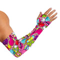 Girly Unicorn Cartoon Pattern Print Sun Protection Arm Sleeves